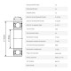 Подшипник ArtNC 6205-2RS-P5-C3-ZV3 (упаковка 10 шт)