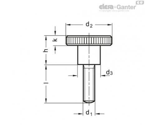 Винт с накаткой DIN 464-M8-20-A4 ELESA+GANTER