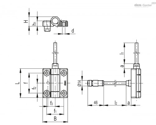 Петли CFM-PC.70-SH-6-C-A4+B1 (426805) ELESA+GANTER