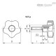 Лепестковая поворотная ручка VCT.50 p-M10x30-C4 (69973-C4) ELESA+GANTER
