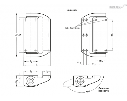 Петля GN 139.6-76-126 ELESA+GANTER