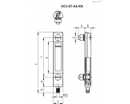 Индикатор HCV.127-STL-AX-M12-KN (11194-KN) ELESA+GANTER