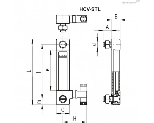 Индикатор HCV.127-STL-AX-M12-KN (11194-KN) ELESA+GANTER