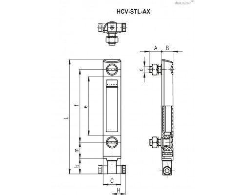 Индикатор HCV.127-STL-AX-M12-KN (11194-KN) ELESA+GANTER
