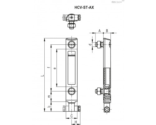 Индикатор HCV.127-STL-AX-M12-KN (11194-KN) ELESA+GANTER