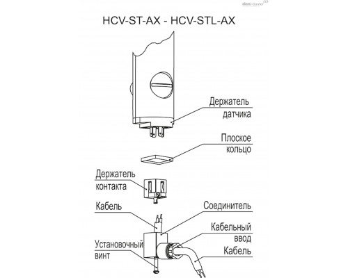 Индикатор HCV.127-STL-AX-M12-KN (11194-KN) ELESA+GANTER