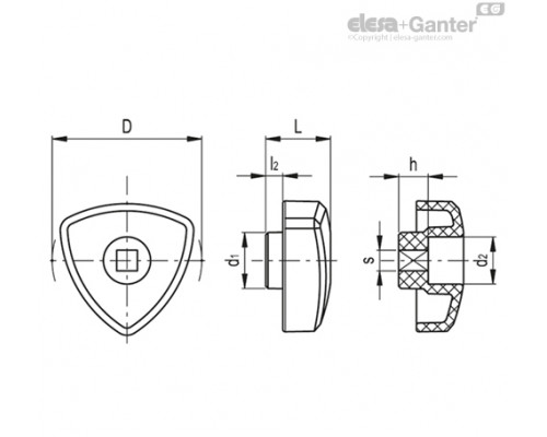 Ручка VTR.50 N-7x7 (83836) ELESA+GANTER