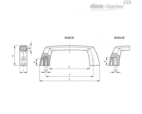 Стоечная ручка M.943-112-AF-4.8 (137906) ELESA+GANTER
