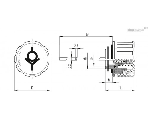 Крышка сапуна SFW.70-BA+F+a-350 mb (54943) ELESA+GANTER