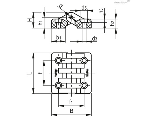 Петли CFA.65 CH-6 (422232) ELESA+GANTER