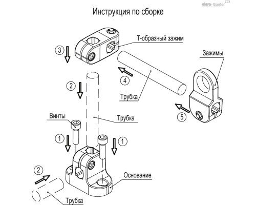 Зажим MSX.56-B-8-10 (440101) ELESA+GANTER