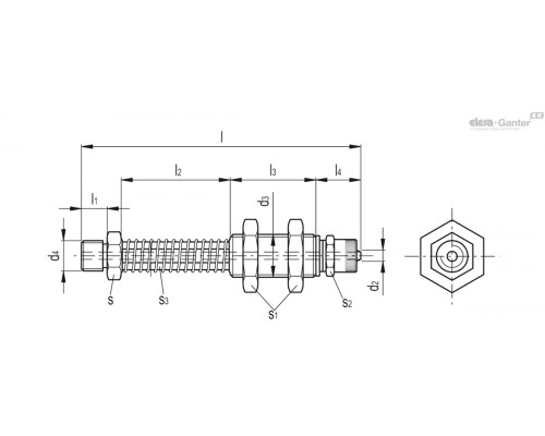 Крепление VPG-95-38-G1/8-M (VV.45504) ELESA+GANTER