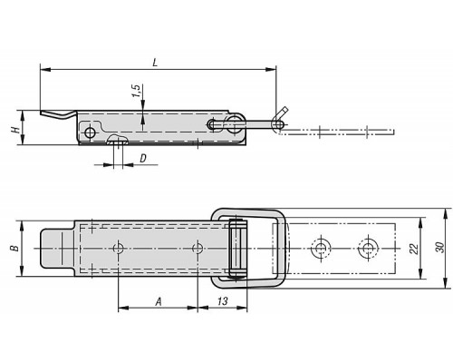 Защелка K1336.350742 Kipp