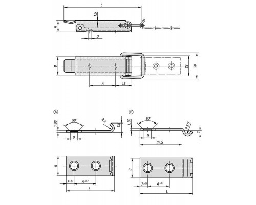 Защелка K1336.350742 Kipp