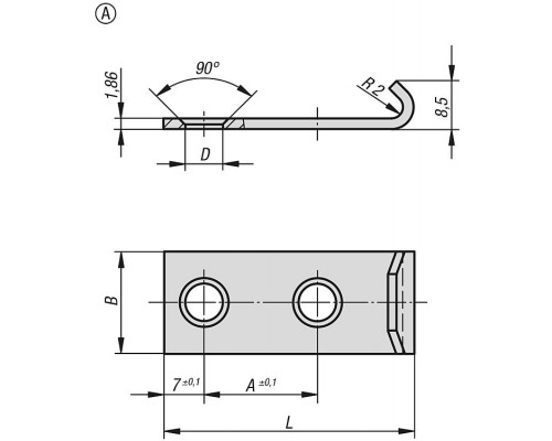 Защелка K1336.350742 Kipp