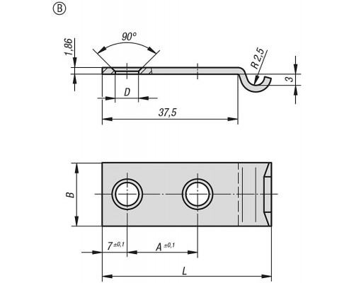 Защелка K1336.350742 Kipp