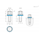 Винт установочный GN 1580-M6-25-PL-E ELESA+GANTER
