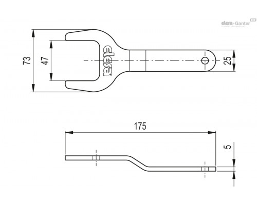 Квадратный ключ CWQ (6954) ELESA+GANTER