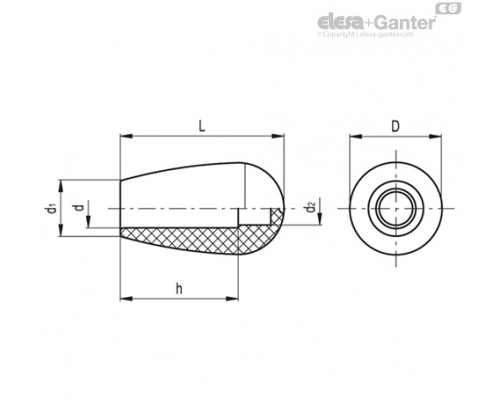 Коническая ручка I.622/40 N-10 CLEAN (151222) ELESA+GANTER