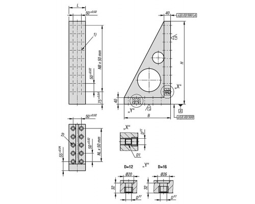 Стойки K0807.216231040 Kipp