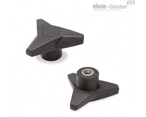 Трёхлепестковая ручка VB.839/100 SST-M12-SOFT-C9 (64878-C9) ELESA+GANTER