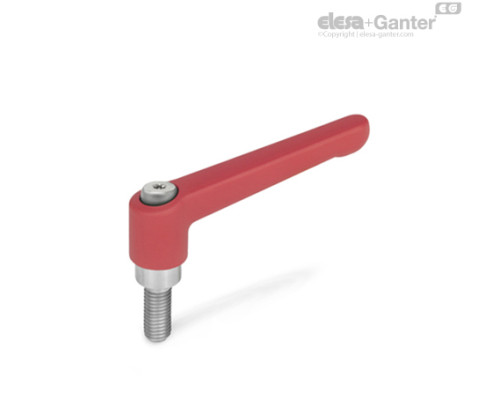 Регулируемая ручка рычажного типа GN 300.1-22-M5-32-RS ELESA+GANTER Регулируемая ручка рычажного типа GN 300.1-22-M5-32-RS ELESA+GANTER