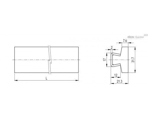 Направляющая GLP-32-1500 (419205) ELESA+GANTER