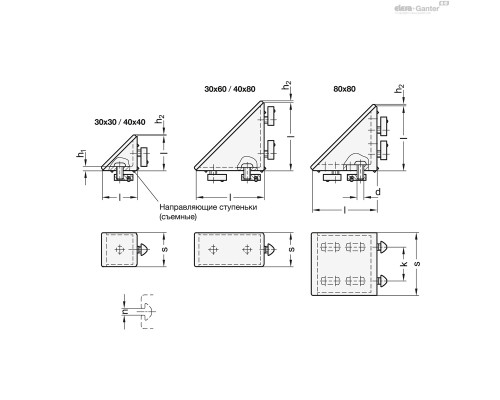 Кронштейн GN 30i-80808-C-ZWSZS ELESA+GANTER