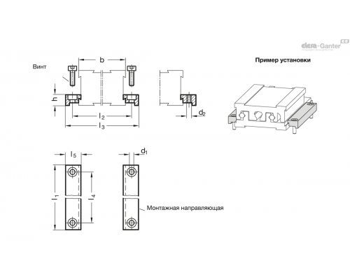 Крепёжный блок GN 900.1-80-105-A ELESA+GANTER