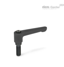 Плоская регулируемая ручка рычажного типа GN 302-22-M3-10-SW ELESA+GANTER