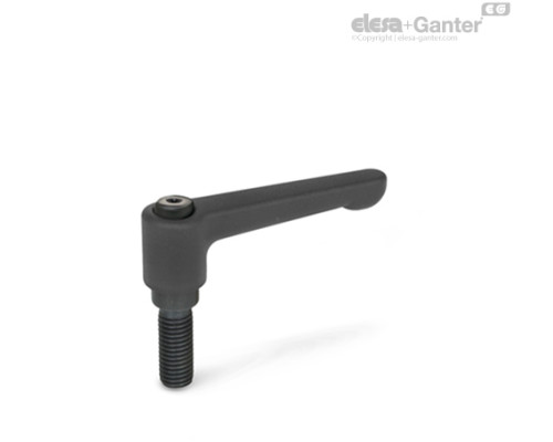 Плоская регулируемая ручка рычажного типа GN 302-22-M3-6-SW ELESA+GANTER Плоская регулируемая ручка рычажного типа GN 302-22-M3-6-SW ELESA+GANTER