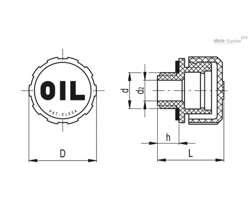 Крышка сапуна SFN.57-1½-C9 (53933-C9) ELESA+GANTER