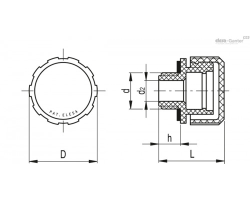 Крышка сапуна SFN.57-1¼-C9-N (53932-C9-N) ELESA+GANTER