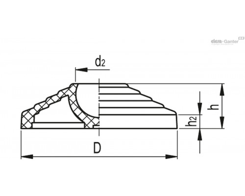 Основание для опор LV.A-60-14 (301241) ELESA+GANTER