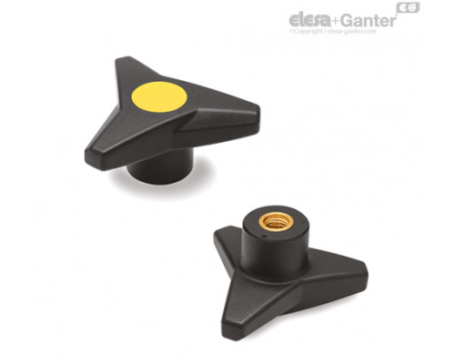 Трёхлепестковая ручка VB.839/63 B-M10-C4 (64636-C4) ELESA+GANTER