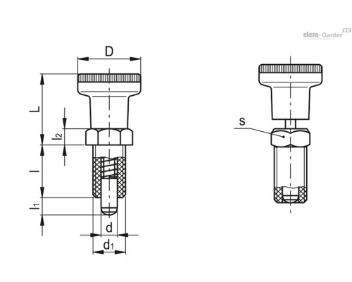 Штифт стопорный PMT.100-SST-5-M10x1-A-C6 (51551-C6) ELESA+GANTER Штифт стопорный PMT.100-SST-5-M10x1-A-C6 (51551-C6) ELESA+GANTER