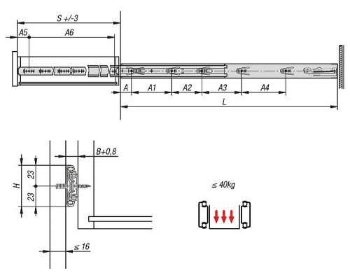 Направляющие K1575.0350 Kipp