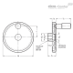 Дисковый маховик GN 923-140-B16-R-SW ELESA+GANTER