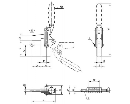 Прижимы K0067.1200 Kipp