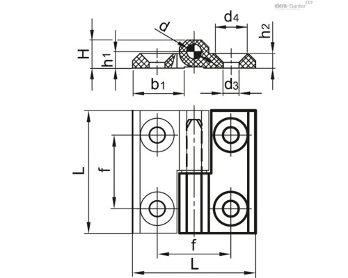 Петля CFMY.40 SH-4-D (425981) ELESA+GANTER