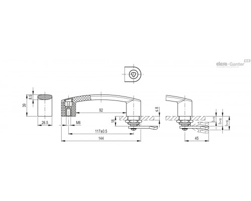Ручка EBP.140-CH-T-L6-B M6-C1 (260266-C1) ELESA+GANTER