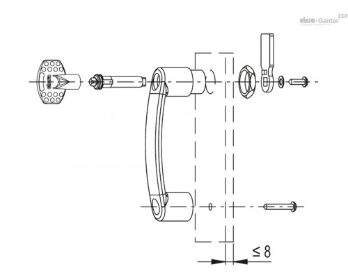 Ручка EBP.140-CH-T-L6-B M6-C1 (260266-C1) ELESA+GANTER