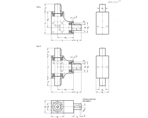 Редуктор GN 3971-20-T-6-AN ELESA+GANTER