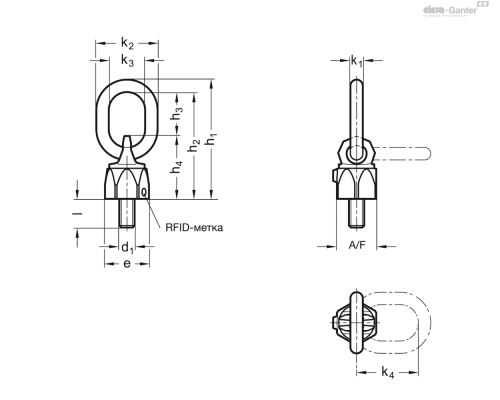 Грузовая петля GN 5860-M10-17 ELESA+GANTER