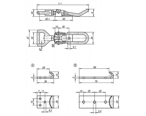 Защелка K0051.9254782 Kipp