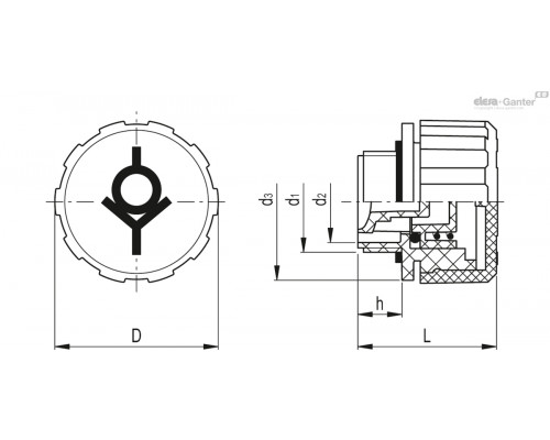 Крышка сапуна SFV-AP.57-G1-700MB (54574) ELESA+GANTER