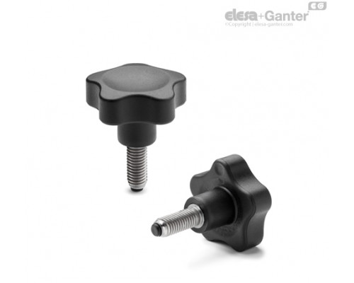 Цельнолитая лепестковая ручка VC.692/32-SST-p-M6x30-PO (166284) ELESA+GANTER