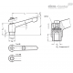 Регулируемая ручка рычажного типа GN 300.5-30-B5-AS ELESA+GANTER