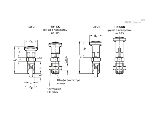 Штифт стопорный GN 818-6-9-C-A4 ELESA+GANTER