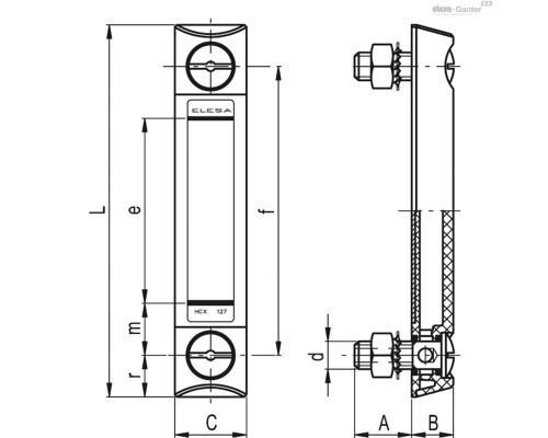 Индикатор HCX.127-VT-M10 (111350) ELESA+GANTER